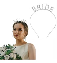 Gümüş Renk Bekarlığa Veda Kristal Taş Bride Tacı İthal 16x10 cm