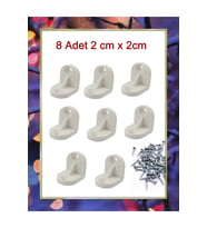 Beyaz Plasitk Köşebent 2cm X 2 Cm 8 Adet