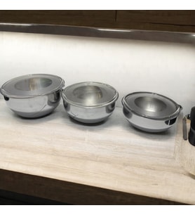 Alüminyum Saklama Kabı Seti 14 cm, 16 cm, 18 cm