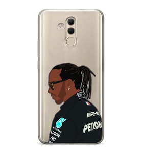 Huawei Mate 20 Lite Uyumlu Lewis Hamilton Desenli Şeffaf Telefon Kılıfı