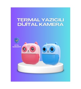 2.4 İnç Çocuk Fotoğraf Makinesi, 6X Zoom, Eğlenceli ve Kolay Kullanım