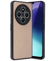 Redmi 14C Kılıf Aras Deri Kapak - Pudra
