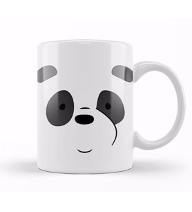 We Bare Bears Panda Face Kupa Bardak Porselen