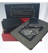KİŞİYE ÖZEL BAYAN HEDİYE SETİ (CÜZDAN-AYNA-DEFTER-ANAHTARLIK-KALEM)