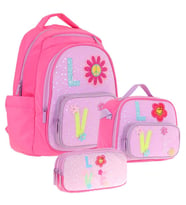 Kaukko Kids Kız Çocuk Simli Love Desenli İlkokul 1.2.3.4. Sınıf Üçlü Okul Çanta Seti