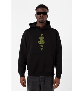 Beyblade Pieces Green Siyah Erkek 3ip Kapşonlu Sweatshirt