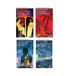 Çatal Dil + Ekmeğimi Kazanırken + Muhteşem Gatsby + Olağanüstü Bir Gece- 4 Kitap Set