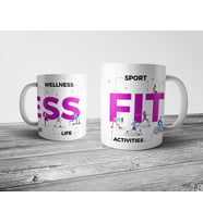 Pixxa Gym - Spor Salonu - Sağlıklı Yaşam - Fitness - Vücut Geliştirme Kupa Bardak Model 4