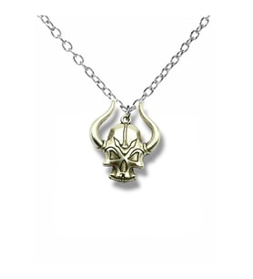 Viking Kafası Kolye  Norse Mitoloji Unisex Metal Aksesuar – 60 cm Zincir (Gümüş)