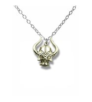 Viking Kafası Kolye  Norse Mitoloji Unisex Metal Aksesuar – 60 cm Zincir (Gümüş)