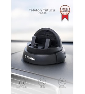 Torima Telefon Tutucu 360 Derece Dönebilen Araç İçi Oto Aksesuarları JX059 Siyah