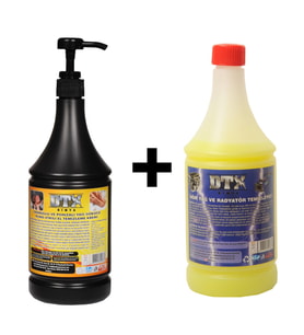 Granüllü El Temizleme Kremi (Sabunu) 1 kg & Ağır Yağ Sökücü 1 Litre
