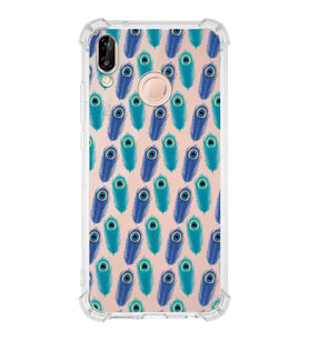 PrintiFy Huawei Mate 20 Lite Uyumlu Nazar Boncuğu 4 Baskılı Şeffaf Köşe Korumalı Antişok Kılıf