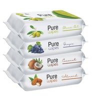 Pure Baby Wipes Islak Havlu Mendil 50 Yaprak 4 Lü Set (200 Yaprak) (Meyveli)
