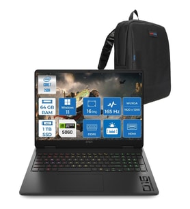 HP Omen Gaming Laptop Intel Core 7 250H Aı 64GB Ddr5 1tb SSD 8GB/RTX5060 Gddr7 16" 165 Hz, 3 Ms IPS 400 Nits IPS 2k (1920 x 1200 WIN11PRO Gaming BILG.BQ9A8EAP18+ZETTAÇANTA