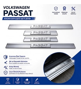 Volkswagen Passat B8.5 Krom Kapı Eşiği 2018 ve Üzeri P.Çelik