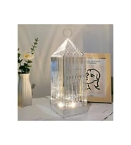 LW-19 Kristal Elmas 16 Renkli Masa Lambası Kumandalı Romantik Akrilik Led Gece Lambası (Gümüş)