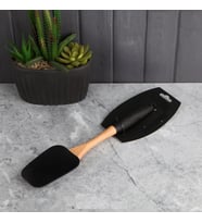 Silikon Bambu Saplı Perotti Siyah Spatula
