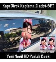 sevimli bebek folyo - 2kapı için 2adet sticker kaplama - tuning modifiye