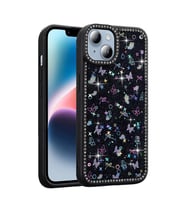 Apple iPhone 15 Kılıf Taşlı ve Simli Tasarım Zore Azra Kapak