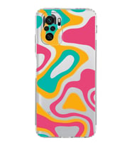 Xiaomi Redmi Note 10 4G  Kamera Korumalı Kapak Renkli Desen Tasarımlı Şeffaf  Kılıf