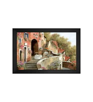 Manzara Temalı Kanvas Tablo 80 x 110 cm Siyah Çerçeve