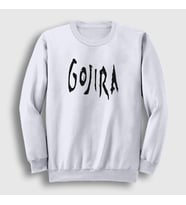 Presmono Unisex Beyaz Logo Gojira Sweatshirt 53074tt (Beyaz)