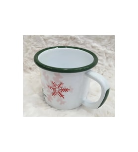 Nostaljik Emaye Yeşil Yılbaşı Kupa (boyutları : 8cm yükseklik, 10cm çaptır.)