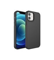 Apple iPhone 11 Uyumlu Kılıf Metal Çerçeve ve Buton Tasarımlı Sert Zore Botox Kapak (Siyah)