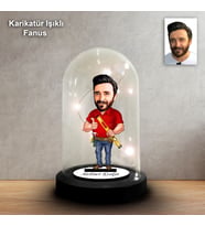 Kişiye Özel Usta Tasarımlı Işıklı Karikatür Fanus Biblo - Ustalara Özel Hediye