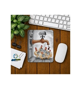 Tavukların Kahve Keyfi Baskılı Oyuncu Mousepad 0305