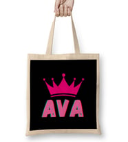 Ava -Name personalized Custom - vintage Retro Rainbow Style Design Gift Baby-Gift For Her Bez Çanta Uzun Saplı
