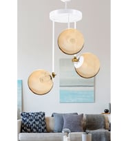 ÜÇLÜ BLANCO MODERN AVİZE BAL GLOP CAMLI