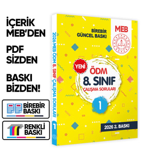 2026 LGS MEB Çalışma Soruları Soru Bankası ÖDM 8.Sınıf Çalışma Kitabı 1 BASKI ÜCRETİ