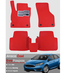 FORD FOCUS 3.5 (2015-2018) Uyumlu EVA Paspas Tam Set–Araca Özel,Su Geçirmez,Kolay Montaj