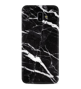 Samsung J6 Plus J7 Prime J7 Pro M20 Kılıf Desenli Silikon Siyah Şerit Mermer 1318