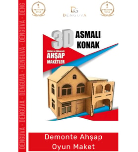 #Oyuncak Eğitici Eğlenceli Lazer Kesim 3mm MDF Boyanabilir 3D Puzzle Demonte Ahşap Oyun Maket