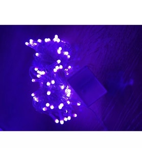 10 M 100 Led Damla Uçlu Pembe Işık Şeffaf Kablo MZ-17-9