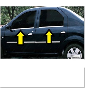 LOGAN SEDAN CAM ÇİTASI KROM 2005 2006 2007 2008 2009 2010 2011 2012 2013 2014 2015 2016 2017 2018
