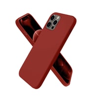 Apple İphone 12 Pro Max Kılıf First Silikon - Bordo