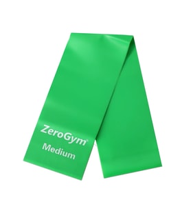 Zerogym Egzersiz Bandı Pilates Bandı, 150cmx15cmx0,55cm Yeşil Orta