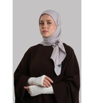 Gri Düz Klasik Eşarp İtalyan Dikişli Relax Kumaş Sade 202209_15
