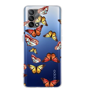 PrintiFy Oppo A74  ile Uyumlu 1mm Slim Fit Water Color 2 Baskılı Şeffaf  Kılıf