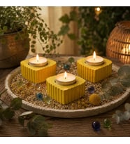 El Yapımı Dokulu Damla Mumluk 3 Adet Dekoratif Alçı Tealight Mum Standı Modern Masa Üstü Ev Dekoru Luminisca Creative