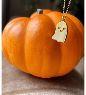 Glorria Halloween Temalı Altın Kaplama Gümüş Kolye