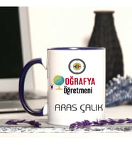 Coğrafya Öğretmenine Özel Öğretmenler Günü Hediyesi Kişiye Özel Kupa Bardak