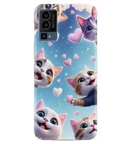 23 Kılıf HD Resim Baskılı Kalp ve Kedi StKd -035