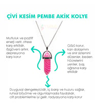 Doğaltaş PEMBE AKİK Pandül Kesim Kadın Erkek (Uniseks) İster Kolye İster Anahtarlık