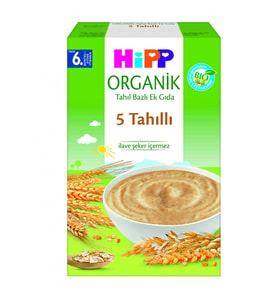 Hipp Organik 5 Tahıllı Tahıl Bazlı Kaşık Maması 200 Gr