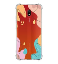 Xiaomi Redmi 8A Köşe Korumalı Antişok Kapak Karışık Renkler Tasarımlı Şeffaf Silikon Kılıf